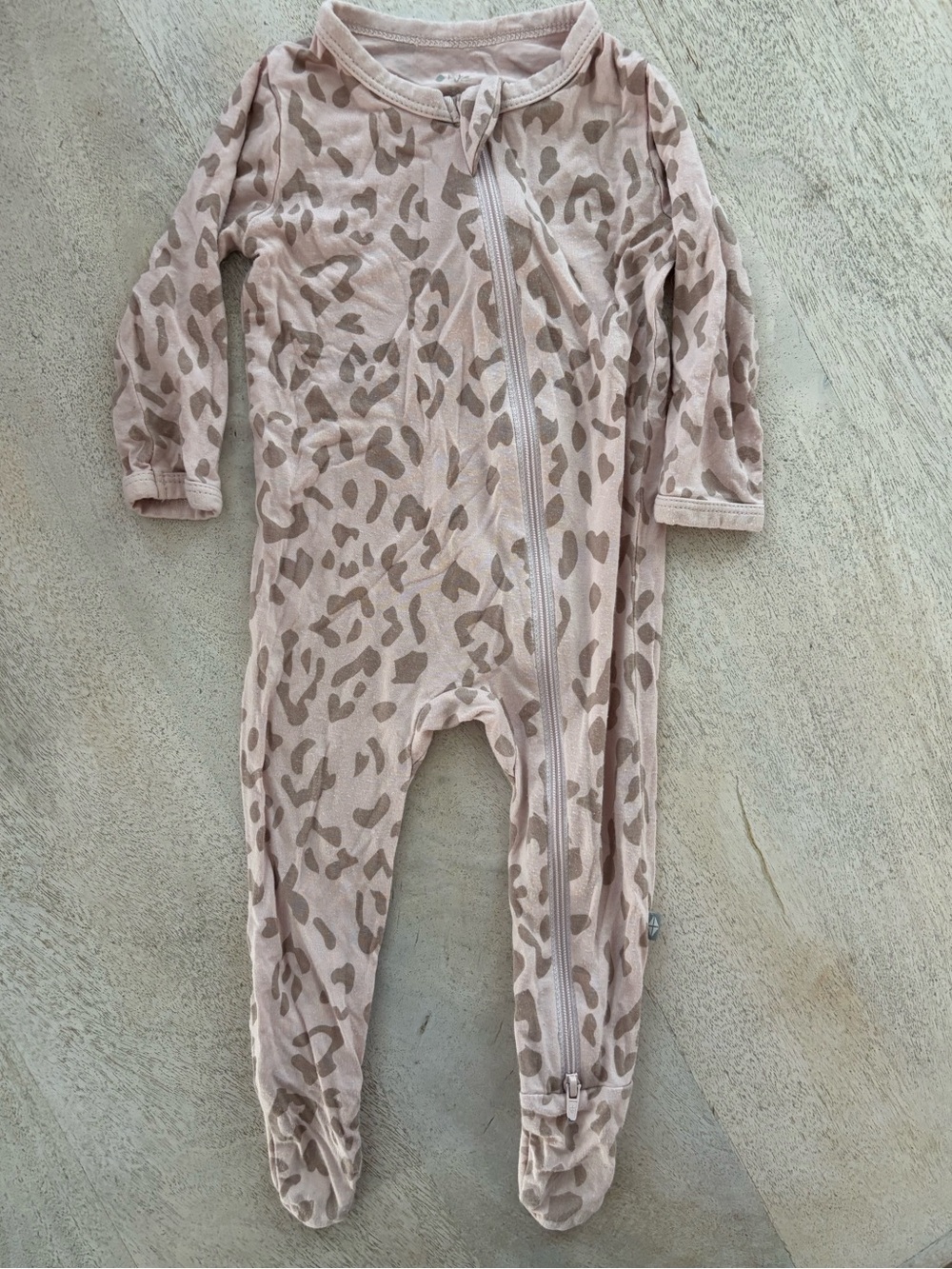 Kyte blush leopard footed pajamas